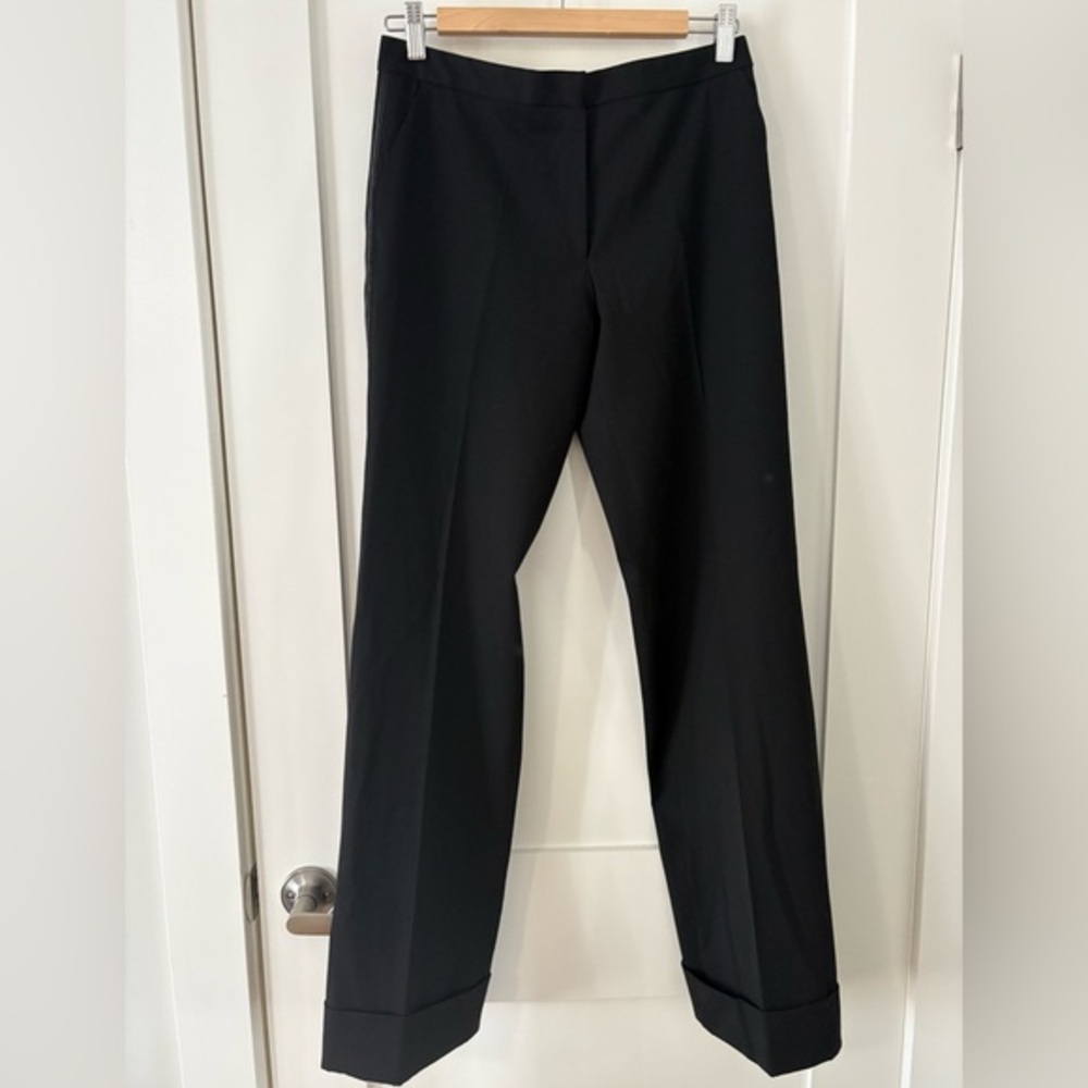 NWT MONSOON | Black Pleated Dress Pants Tailored Wool‎ Blend wide leg size 4